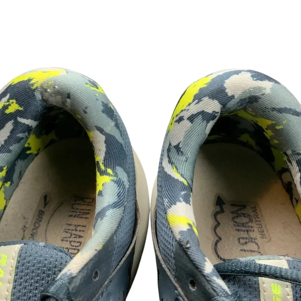 Brooks Launch 9 Run Happy Men’s 12 D Blue Camo Running Shoes Sneakers
